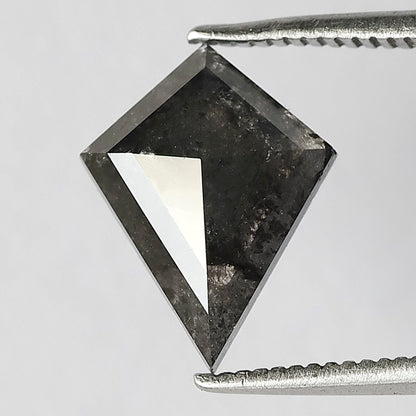 1.69 CT Kite Shape Natural Loose Earth Mined Diamond, 11.80 mm Salt and Pepper Diamond For Engagement Jewelry