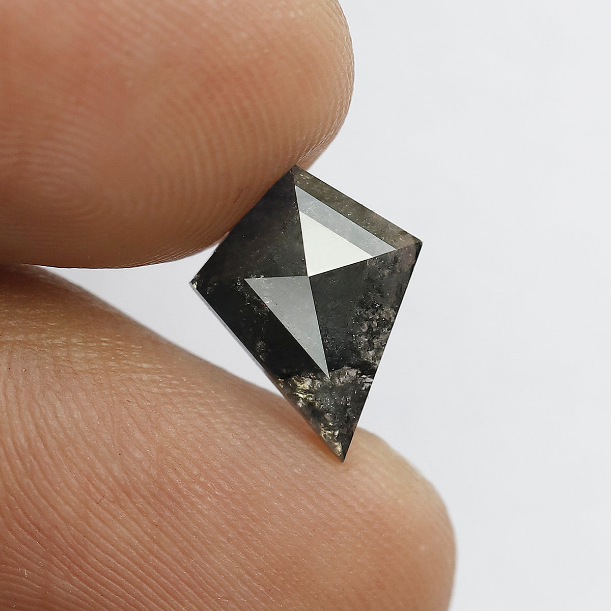 1.69 CT Kite Shape Natural Loose Earth Mined Diamond, 11.80 mm Salt and Pepper Diamond For Engagement Jewelry