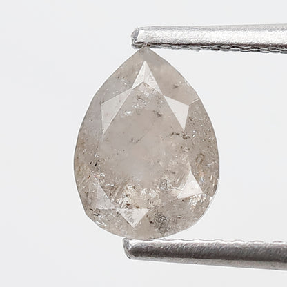 1.09 Ct Pear shape Salt and Pepper Diamond 7 mm Grey Color Natural Loose Stunning Diamond