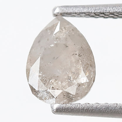 1.09 Ct Pear shape Salt and Pepper Diamond 7 mm Grey Color Natural Loose Stunning Diamond