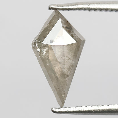 1.03 CT Translucent Kite Shape Natural Earth Mined Diamond, 11.10 mm Misty Grayish Salt and Pepper Loose Diamond