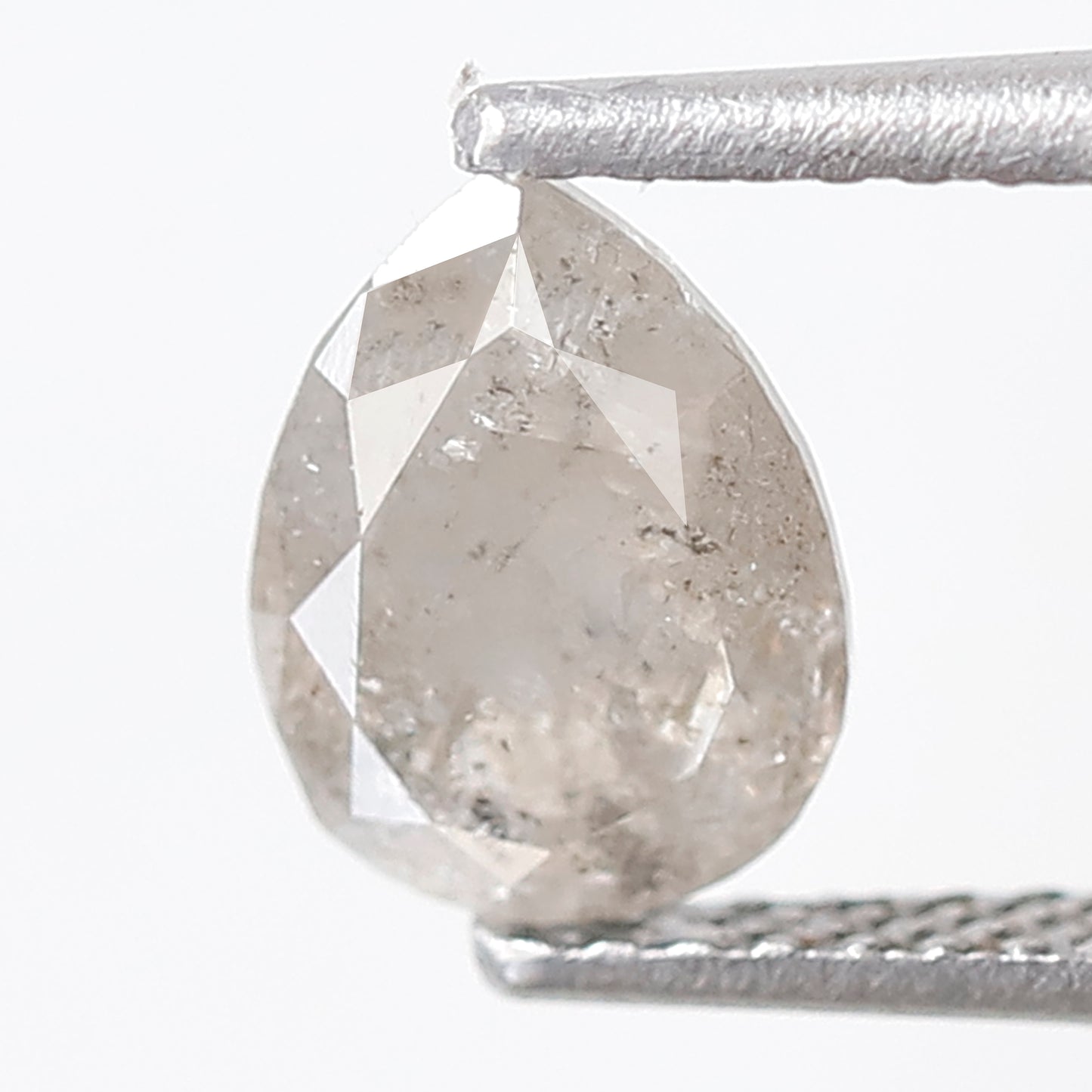 1.09 Ct Pear shape Salt and Pepper Diamond 7 mm Grey Color Natural Loose Stunning Diamond