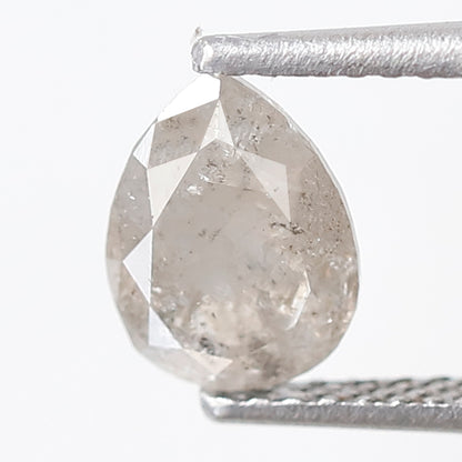 1.09 Ct Pear shape Salt and Pepper Diamond 7 mm Grey Color Natural Loose Stunning Diamond