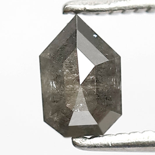 0.61 CT Geometric shape Natural loose Diamond, grey black color salt and pepper 6 mm rose cut Diamond for making custom Design Galaxy Ring