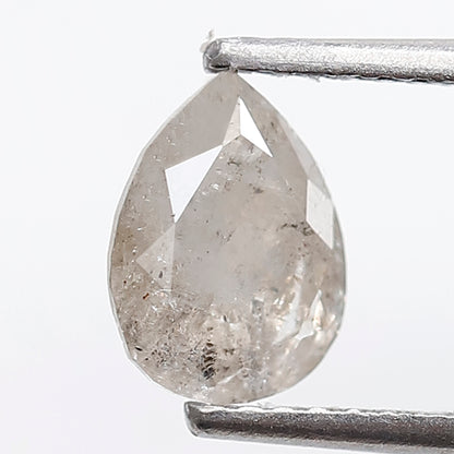 1.09 Ct Pear shape Salt and Pepper Diamond 7 mm Grey Color Natural Loose Stunning Diamond