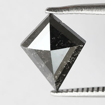 0.98 CT Kite Shape Gray Black Loose Diamond, Natural Earth Mined Salt and Pepper Diamond For Making Pendant