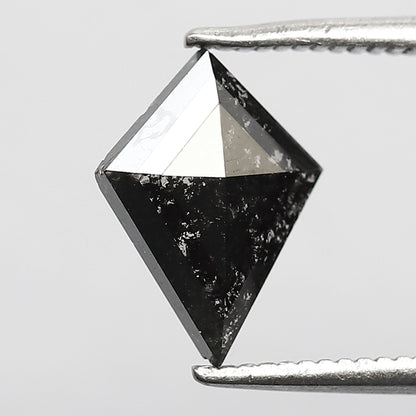 0.98 CT Kite Shape Gray Black Loose Diamond, Natural Earth Mined Salt and Pepper Diamond For Making Pendant