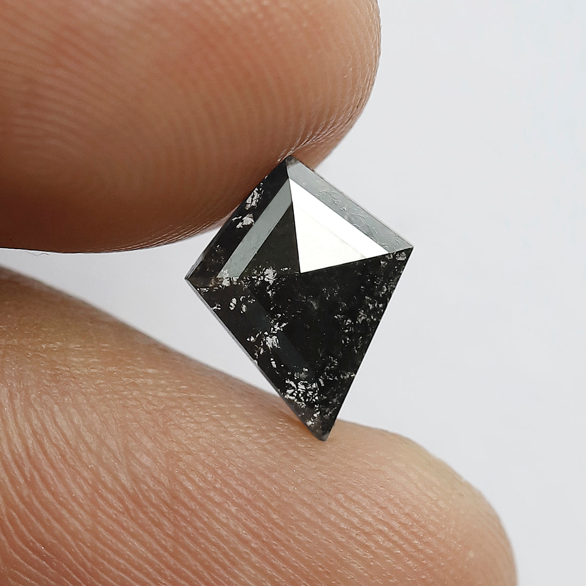 0.98 CT Kite Shape Gray Black Loose Diamond, Natural Earth Mined Salt and Pepper Diamond For Making Pendant