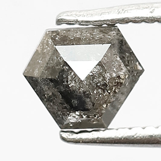 0.72 CT Geometric Shape Natural Loose Diamond, Grey Black color 4 mm Rose cut Diamond for making unique custom Proposal Diamond ring