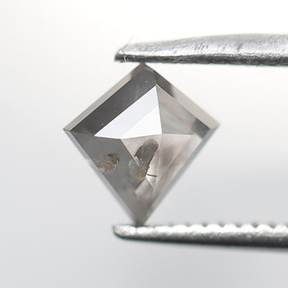 Kite Cut 0.69 Ct Salt and Pepper Diamond, Natural Gray Black Earth Mined Diamond, Loose Stone for Custom Pendant