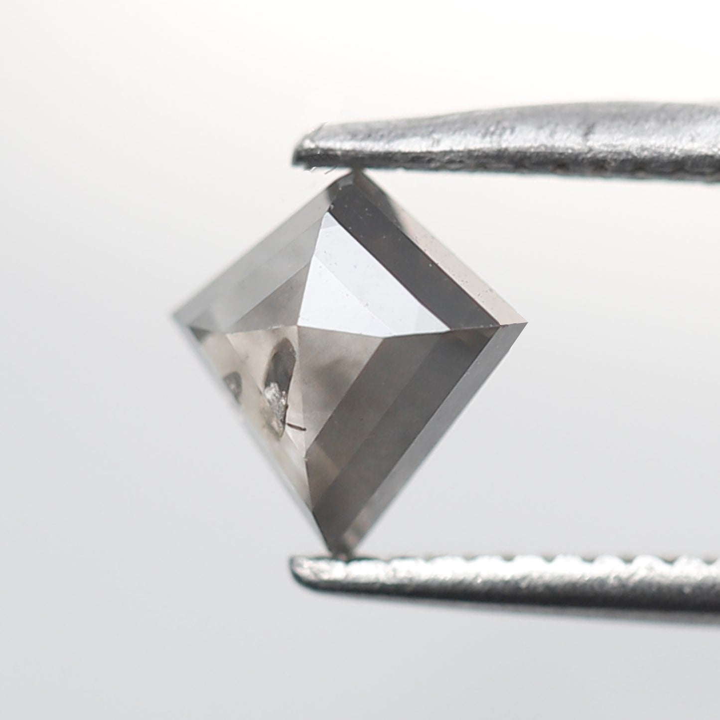 Kite Cut 0.69 Ct Salt and Pepper Diamond, Natural Gray Black Earth Mined Diamond, Loose Stone for Custom Pendant