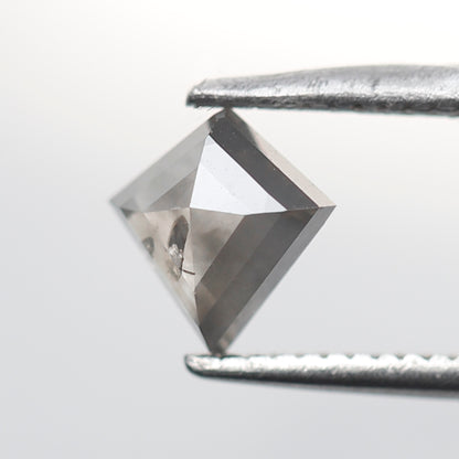 Kite Cut 0.69 Ct Salt and Pepper Diamond, Natural Gray Black Earth Mined Diamond, Loose Stone for Custom Pendant