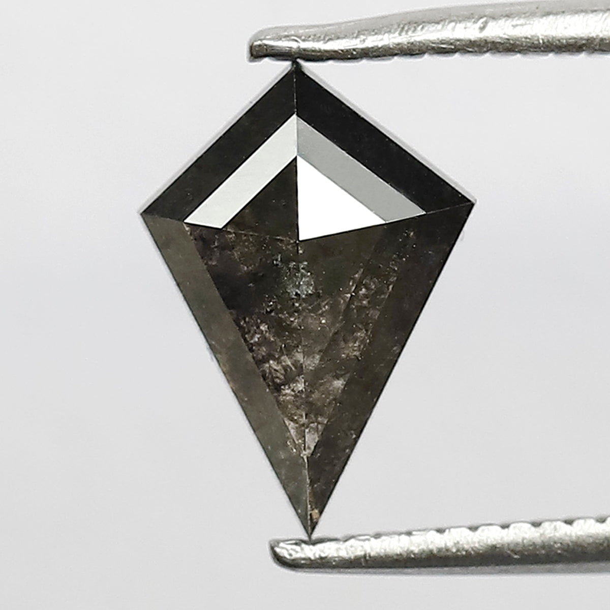 0.96 CT Earth Mined Kite Shape Loose Diamond, Natural Gray Black Salt and Pepper Diamond For Proposal Ring and Jewelry