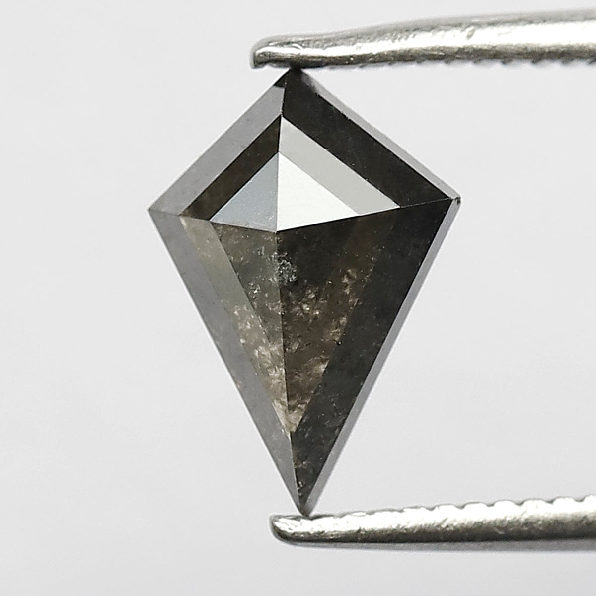 0.96 CT Earth Mined Kite Shape Loose Diamond, Natural Gray Black Salt and Pepper Diamond For Proposal Ring and Jewelry