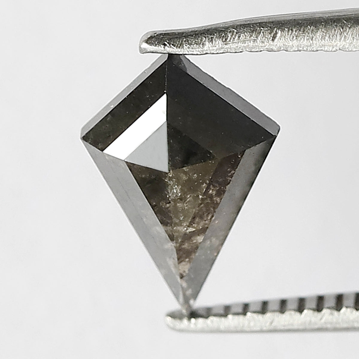 0.96 CT Earth Mined Kite Shape Loose Diamond, Natural Gray Black Salt and Pepper Diamond For Proposal Ring and Jewelry