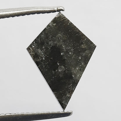 2.25 CT Kite Shape Natural Loose Earth Mined Diamond, 12.50 mm Gray Black Salt and Pepper Diamond For Wedding Ring
