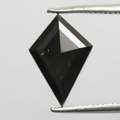 1.53 CT Kite Shape Salt and Pepper Diamond, Natural Gray Black Conflict Free Loose Diamond for Engagement Ring Jewelry