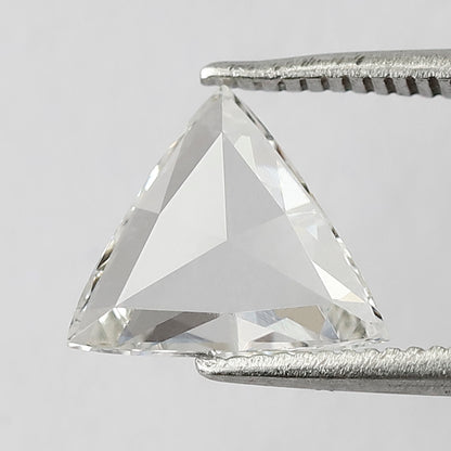 0.91 CT Triangle cut Loose Diamond, Natural FG color VS Clarity Rose cut Diamond