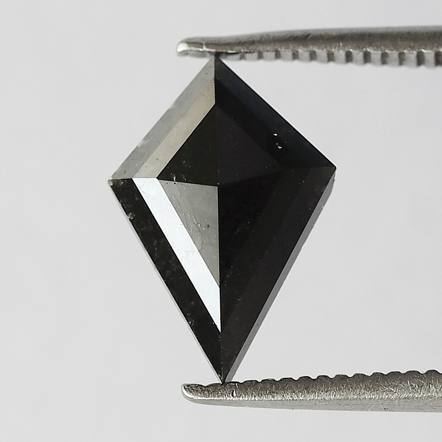 1.53 CT Kite Shape Salt and Pepper Diamond, Natural Gray Black Conflict Free Loose Diamond for Engagement Ring Jewelry
