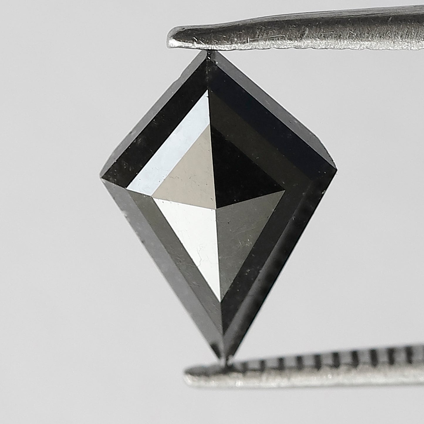 1.53 CT Kite Shape Salt and Pepper Diamond, Natural Gray Black Conflict Free Loose Diamond for Engagement Ring Jewelry
