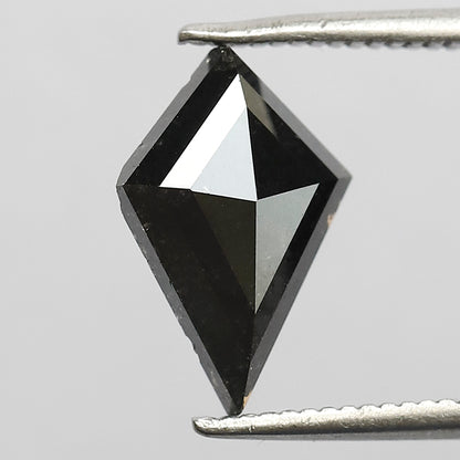 1.53 CT Kite Shape Salt and Pepper Diamond, Natural Gray Black Conflict Free Loose Diamond for Engagement Ring Jewelry
