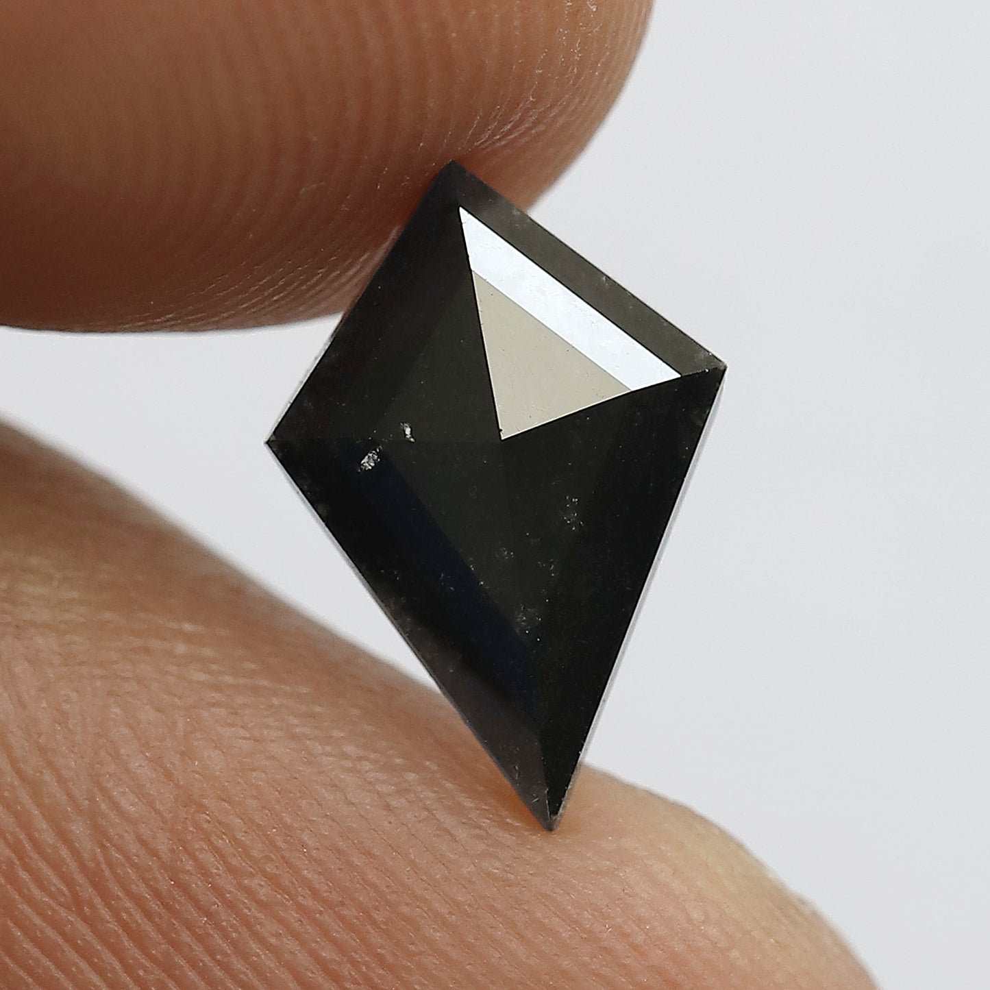 1.53 CT Kite Shape Salt and Pepper Diamond, Natural Gray Black Conflict Free Loose Diamond for Engagement Ring Jewelry