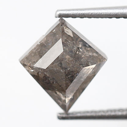 2.40 Ct 10 MM Kite Shape Salt and Pepper Diamond Grey Black Color Natural Loose Diamond