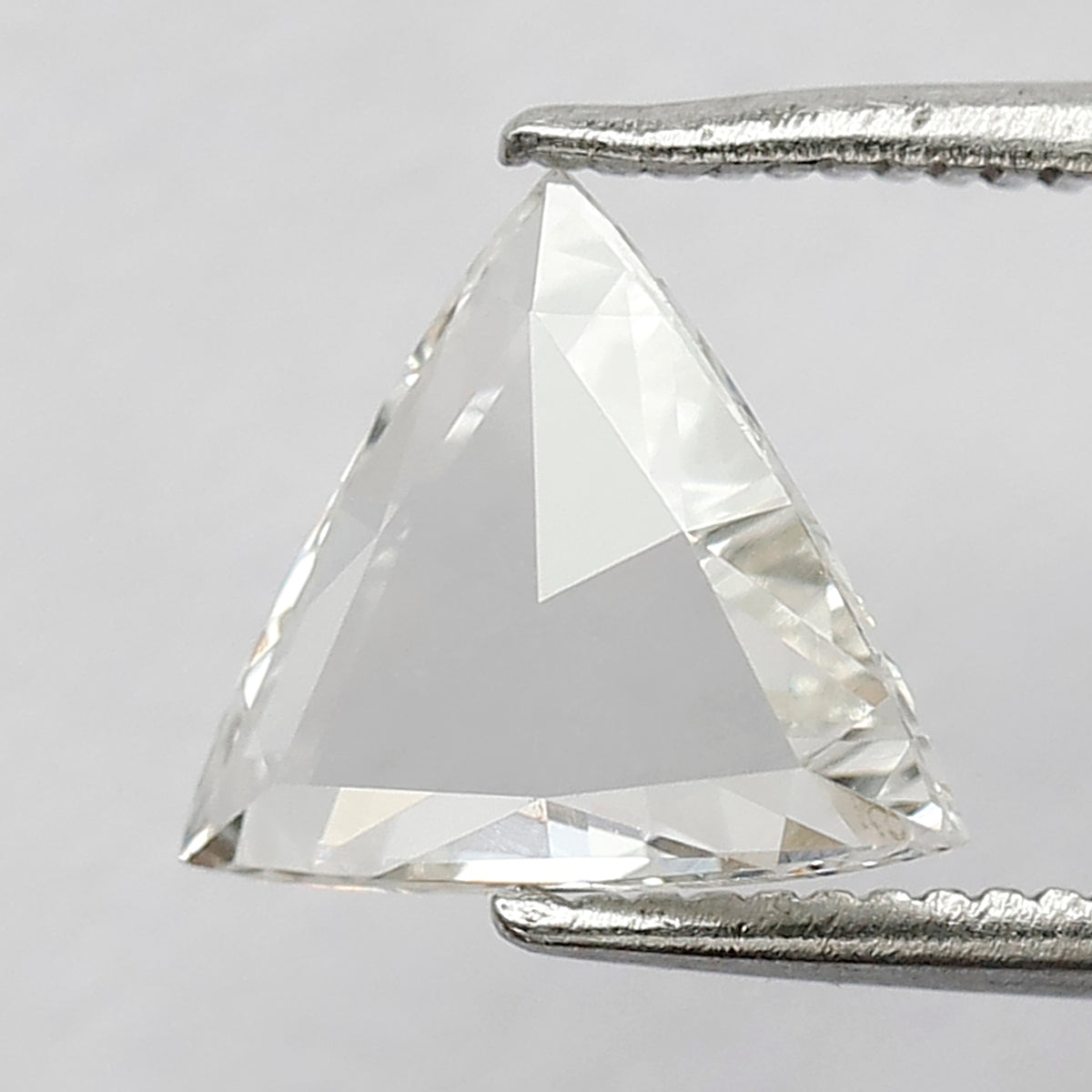 0.91 CT Triangle cut Loose Diamond, Natural FG color VS Clarity Rose cut Diamond