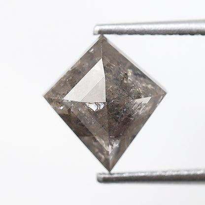 2.40 Ct 10 MM Kite Shape Salt and Pepper Diamond Grey Black Color Natural Loose Diamond