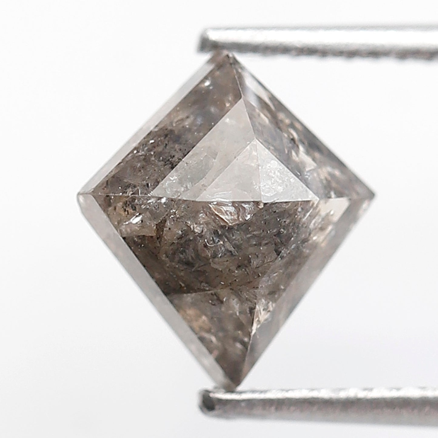 2.40 Ct 10 MM Kite Shape Salt and Pepper Diamond Grey Black Color Natural Loose Diamond