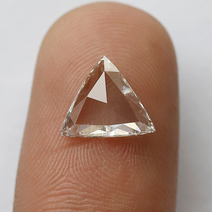 0.91 CT Triangle cut Loose Diamond, Natural FG color VS Clarity Rose cut Diamond