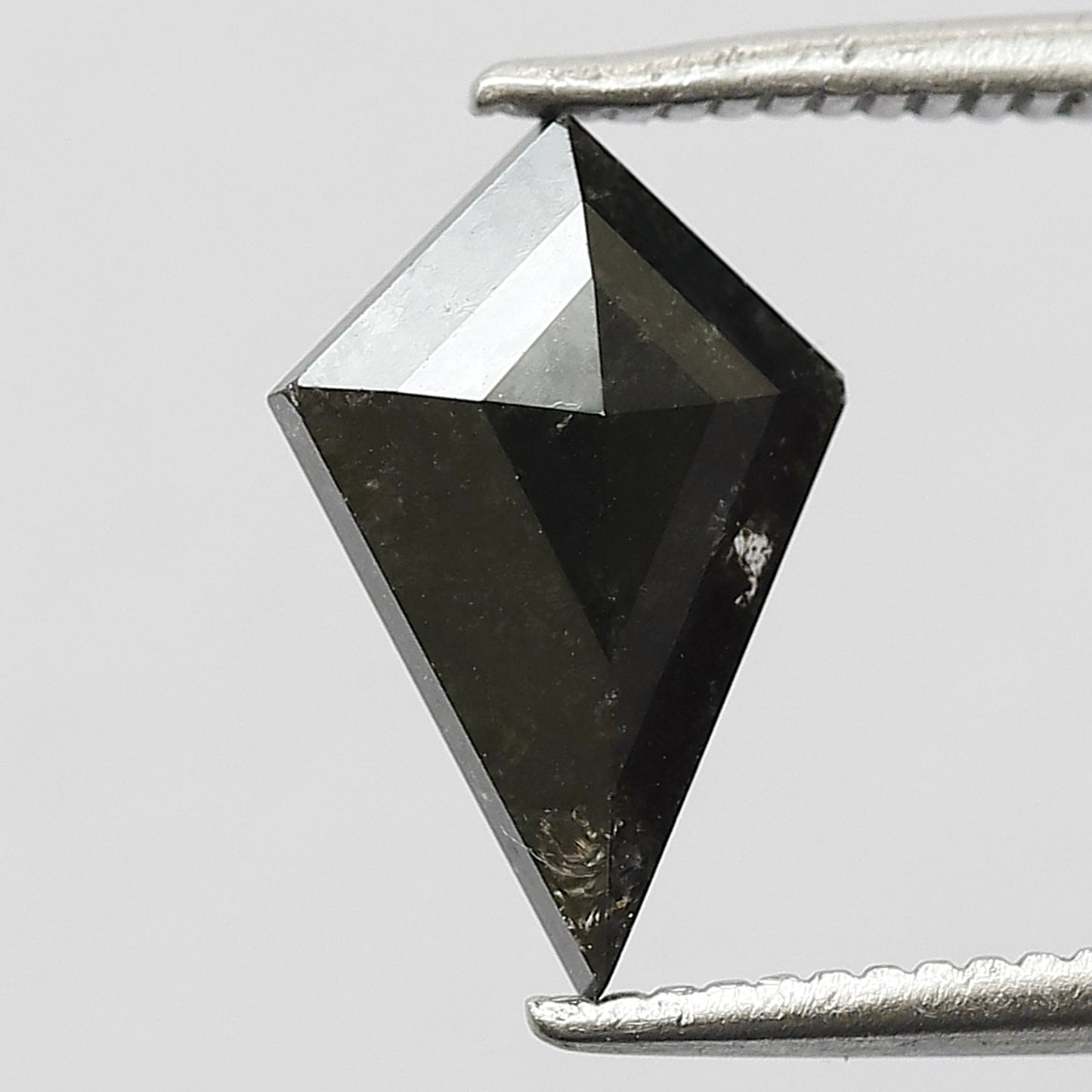 Natural Kite Shape Gray Black Diamond 1.34 CT, Salt and Pepper Loose Ethical Diamond for Custom Ring