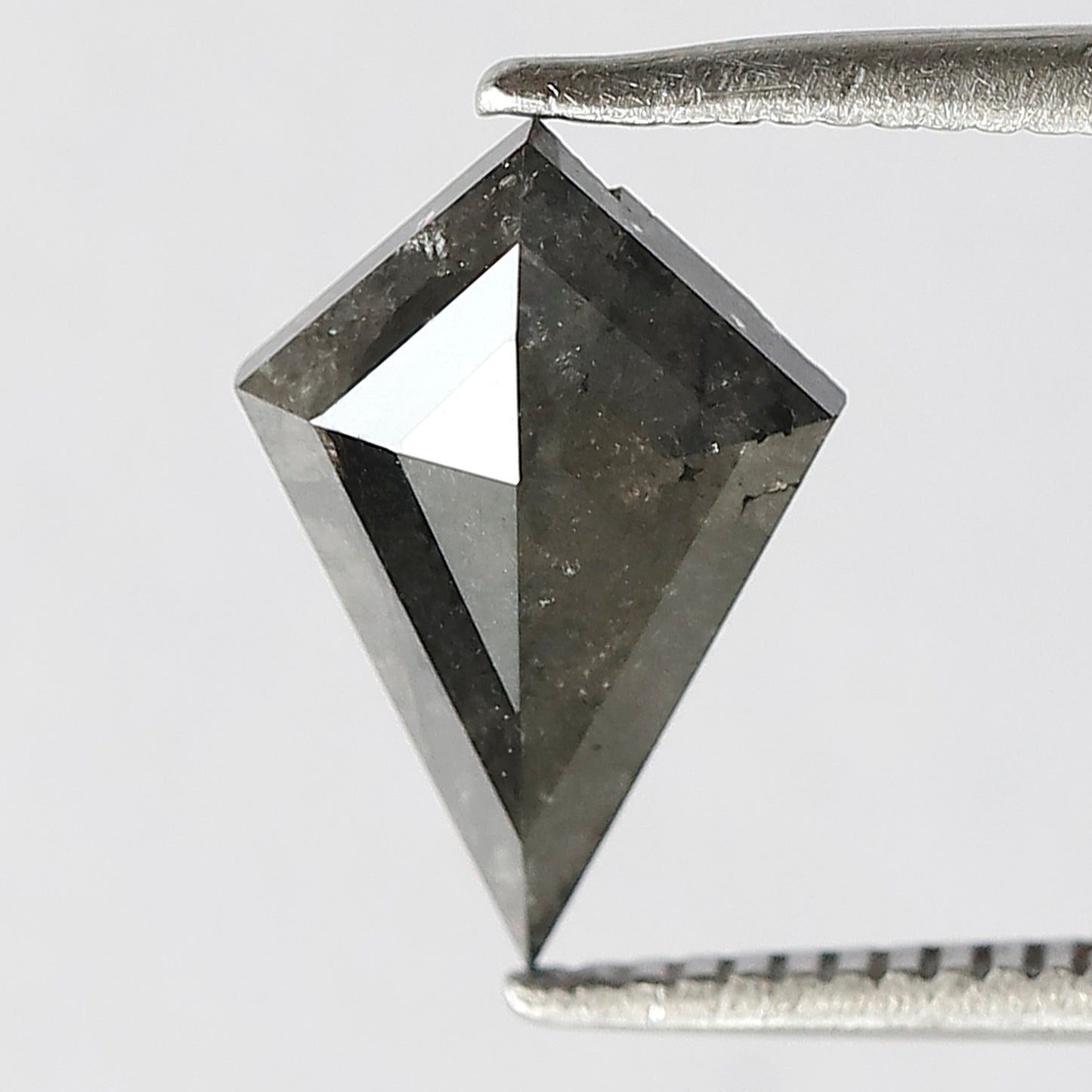 1.29 CT Conflict Free Kite Cut Diamond, Gray Black Salt and Pepper Natural Loose Diamond for Engagement Ring Making