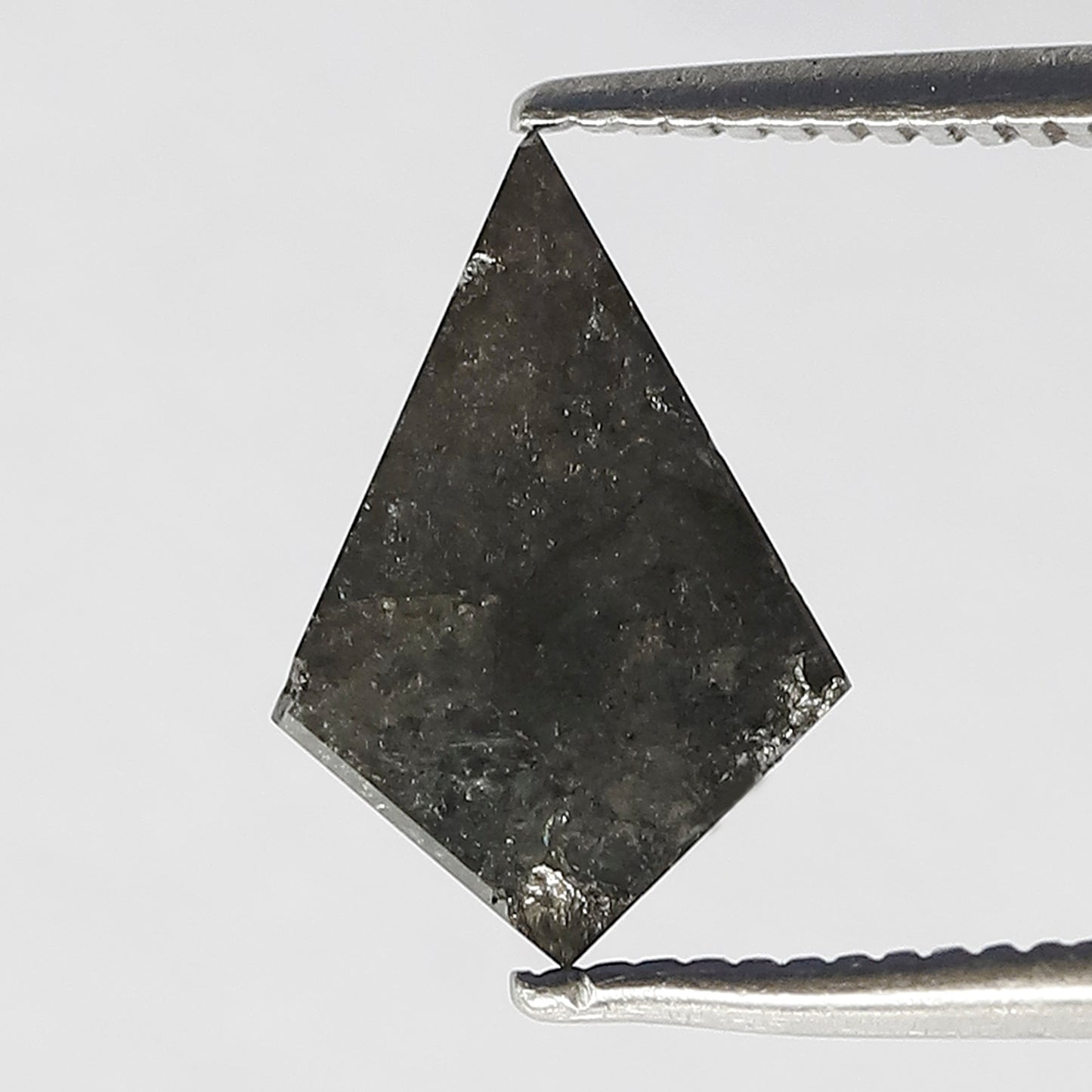 1.29 CT Conflict Free Kite Cut Diamond, Gray Black Salt and Pepper Natural Loose Diamond for Engagement Ring Making