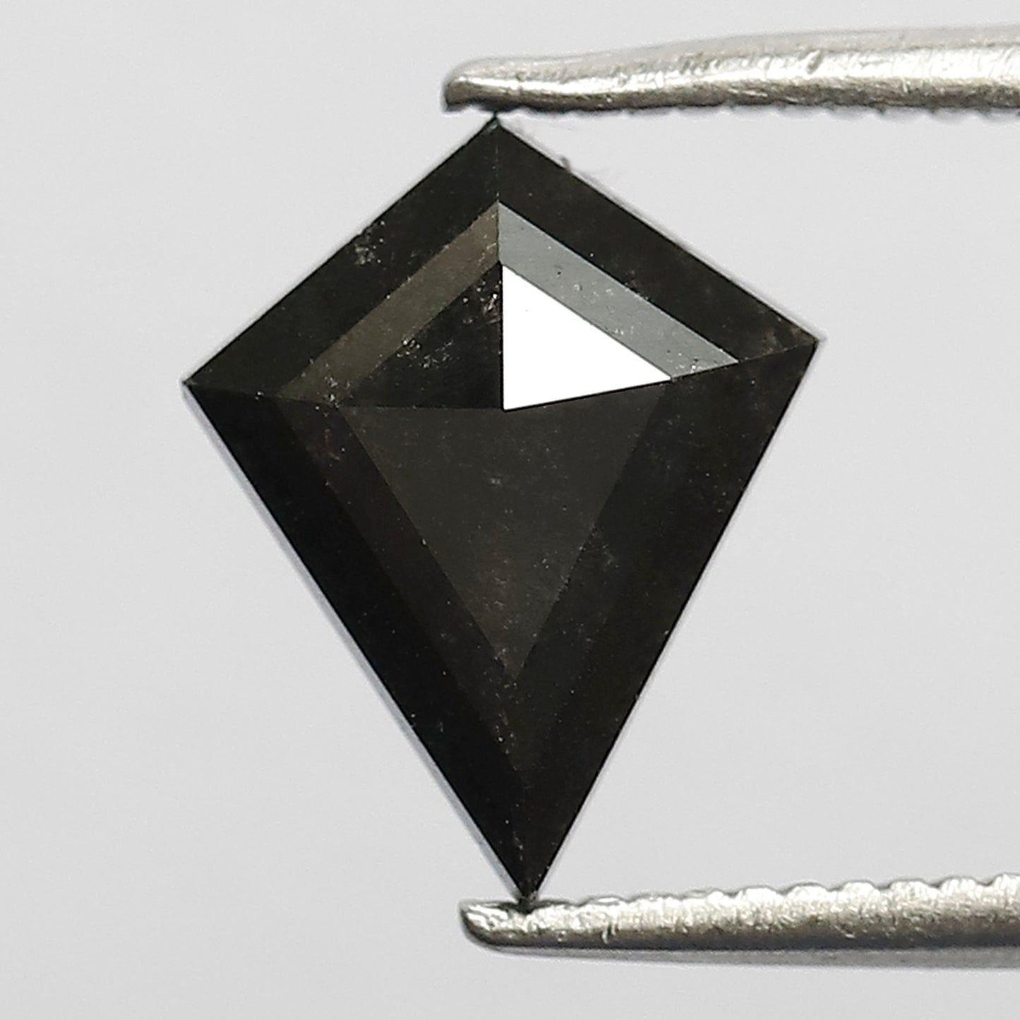 1.22 CT Natural Gray Black Loose Diamond, 10.00 x 8.00 mm Gray Black Salt and Pepper Diamond For Bridal Ring