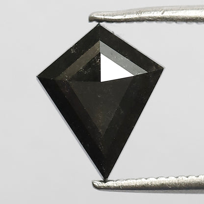 1.22 CT Natural Gray Black Loose Diamond, 10.00 x 8.00 mm Gray Black Salt and Pepper Diamond For Bridal Ring