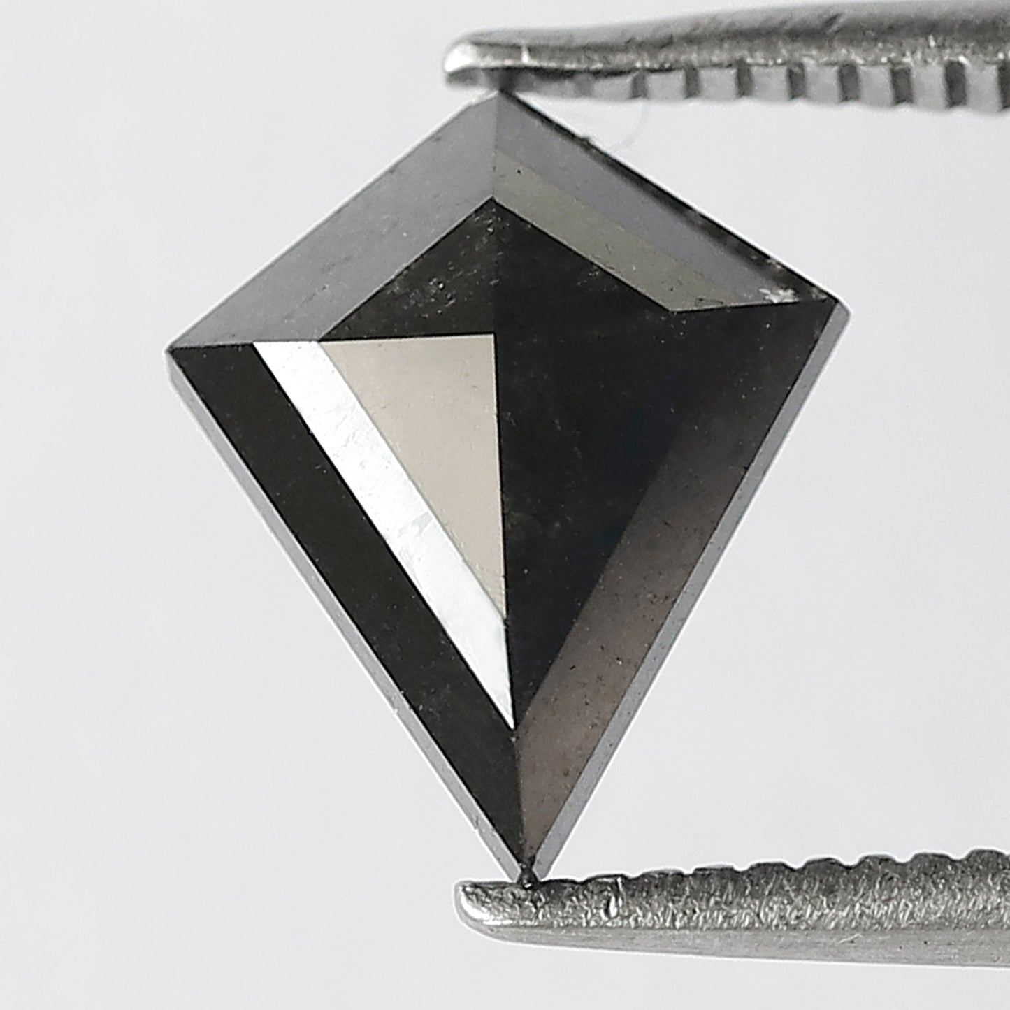 1.22 CT Natural Gray Black Loose Diamond, 10.00 x 8.00 mm Gray Black Salt and Pepper Diamond For Bridal Ring