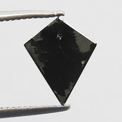 1.22 CT Natural Gray Black Loose Diamond, 10.00 x 8.00 mm Gray Black Salt and Pepper Diamond For Bridal Ring
