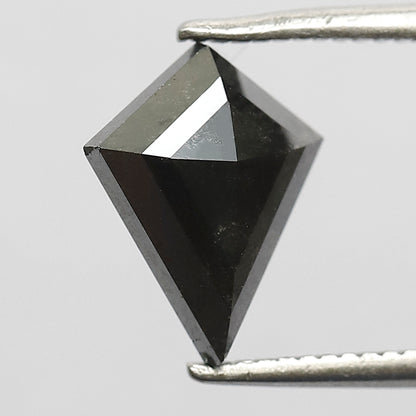 1.22 CT Natural Gray Black Loose Diamond, 10.00 x 8.00 mm Gray Black Salt and Pepper Diamond For Bridal Ring