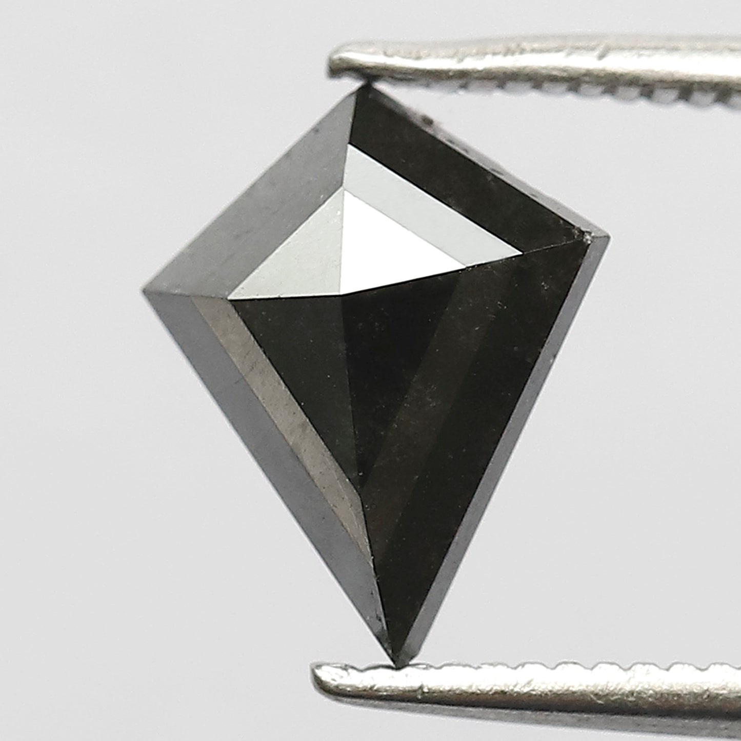 1.22 CT Natural Gray Black Loose Diamond, 10.00 x 8.00 mm Gray Black Salt and Pepper Diamond For Bridal Ring