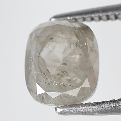 1.49 Ct Elongated Cushion Shape Salt and Pepper Diamond 6 MM Grey Color Natural Loose Diamond