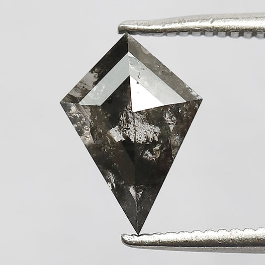 1.17 CT Translucent Kite Shape Loose Diamond, Natural Conflict Free Gray Black Ethical Diamond