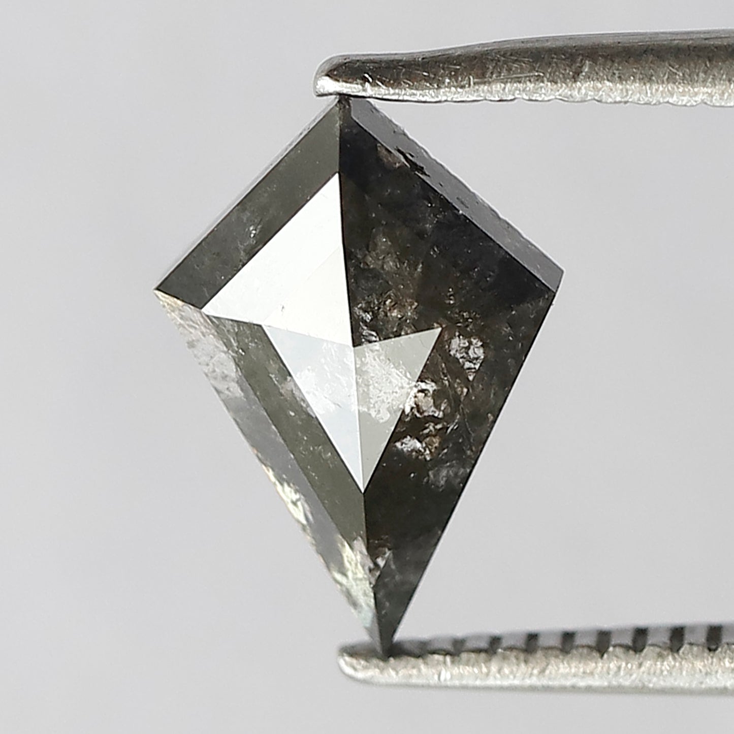 1.17 CT Translucent Kite Shape Loose Diamond, Natural Conflict Free Gray Black Ethical Diamond