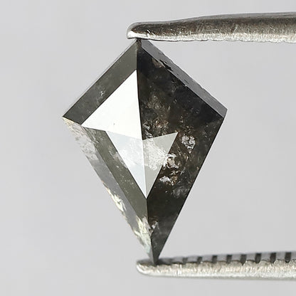 1.17 CT Translucent Kite Shape Loose Diamond, Natural Conflict Free Gray Black Ethical Diamond