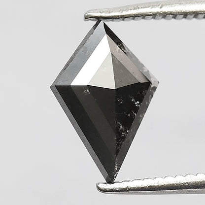 0.73 CT Kite Shape Salt and Pepper Loose Diamond, Natural Gray Black Earth Mined Diamond For Wedding Ring