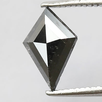 0.73 CT Kite Shape Salt and Pepper Loose Diamond, Natural Gray Black Earth Mined Diamond For Wedding Ring