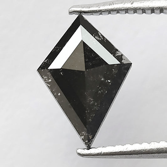 0.73 CT Kite Shape Salt and Pepper Loose Diamond, Natural Gray Black Earth Mined Diamond For Wedding Ring