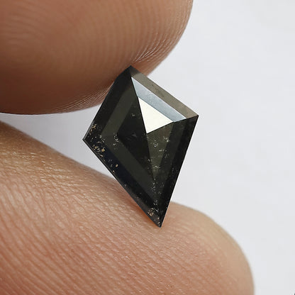 0.73 CT Kite Shape Salt and Pepper Loose Diamond, Natural Gray Black Earth Mined Diamond For Wedding Ring