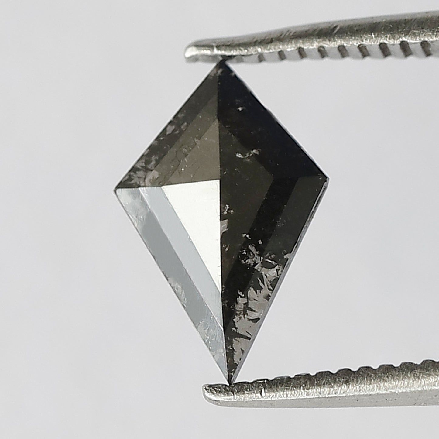 0.51 CT Kite Shape Salt and Pepper Diamond, Natural 10.00 mm Gray Black Loose Conflict Free Diamond