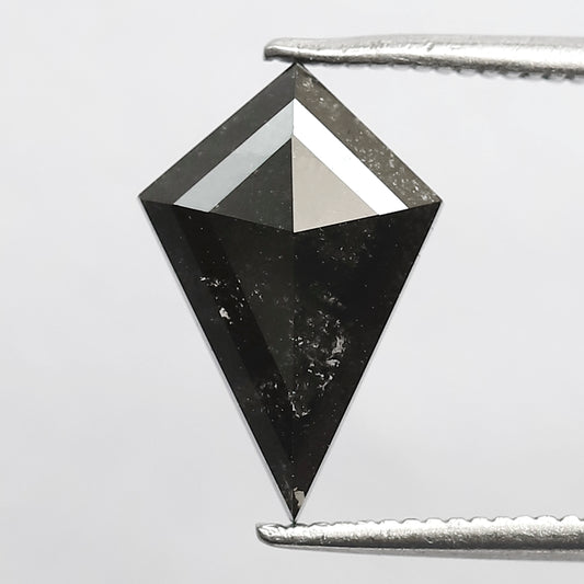 2.04 CT Kite Shape Salt and Pepper Diamond, Natural Gray Black Loose Earth Mined Diamond For Engagement Ring